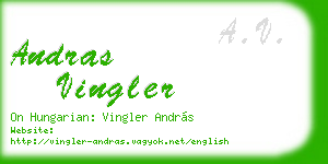 andras vingler business card